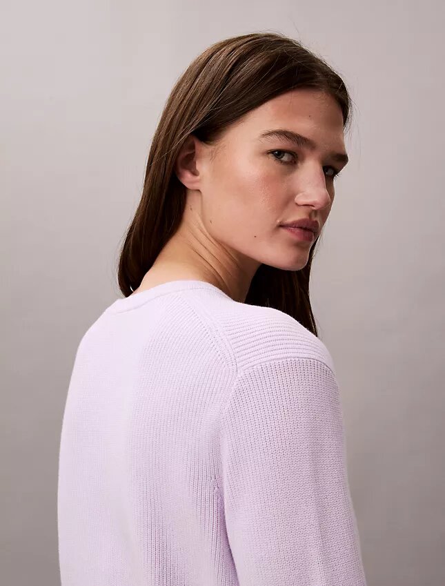 Maglione in cotone liscio con Monogram Maglione in cotone liscio con Monogram
