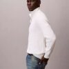 Maglione in cotone liscio con zip a un quarto Maglione in cotone liscio con zip a un quarto