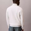 Maglione in cotone liscio con zip a un quarto Maglione in cotone liscio con zip a un quarto