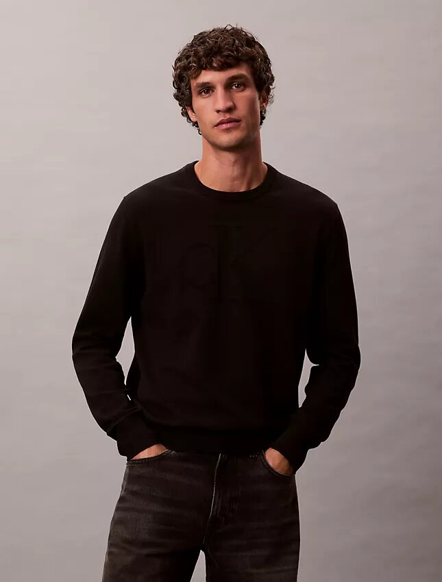 Maglione in morbido cotone con Monogram Maglione in morbido cotone con Monogram