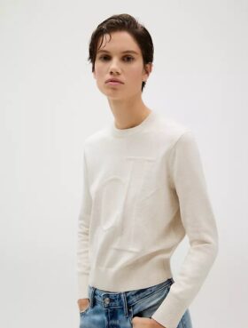 Maglione in morbido cotone con Monogram