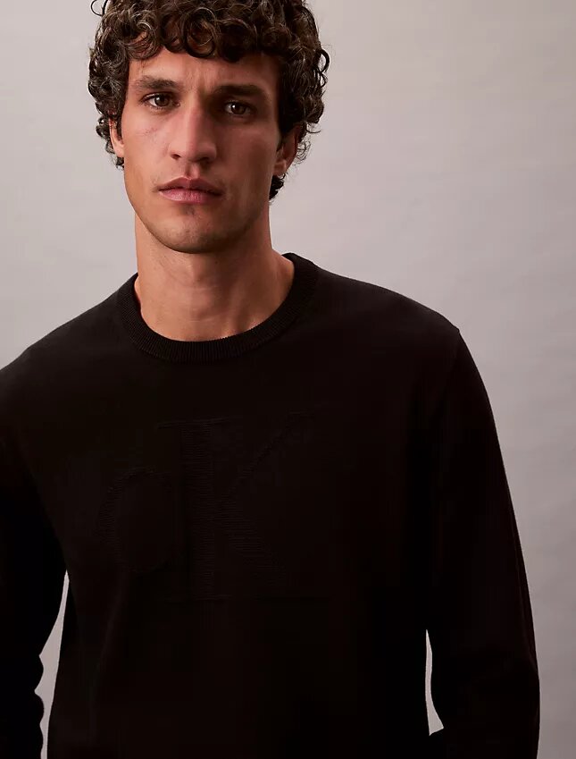 Maglione in morbido cotone con Monogram Maglione in morbido cotone con Monogram