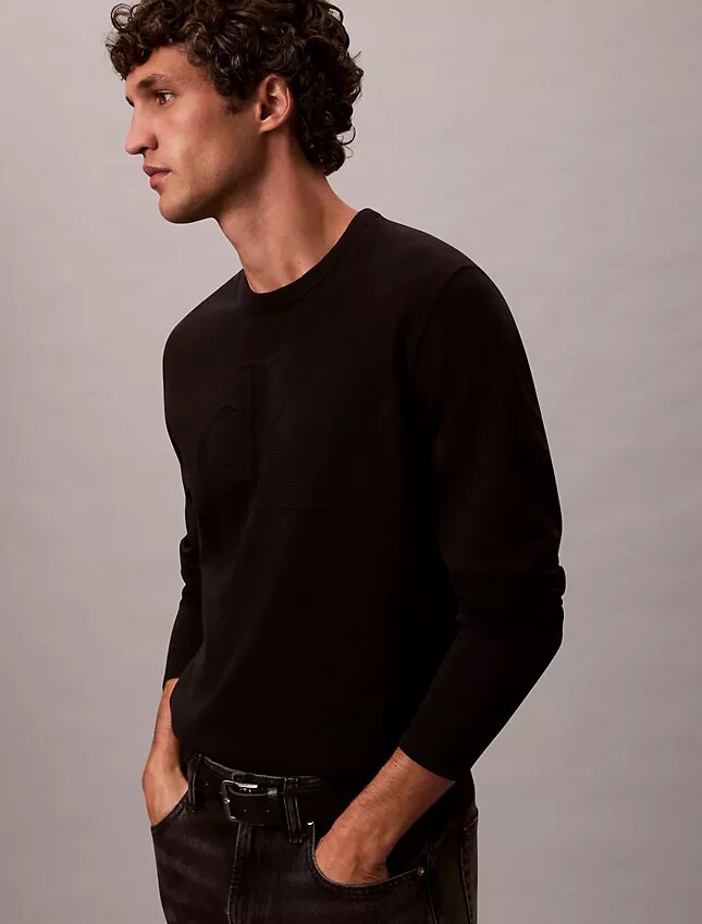 Maglione in morbido cotone con Monogram Maglione in morbido cotone con Monogram