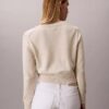 Maglione liscio in ciniglia di cotone con monologo