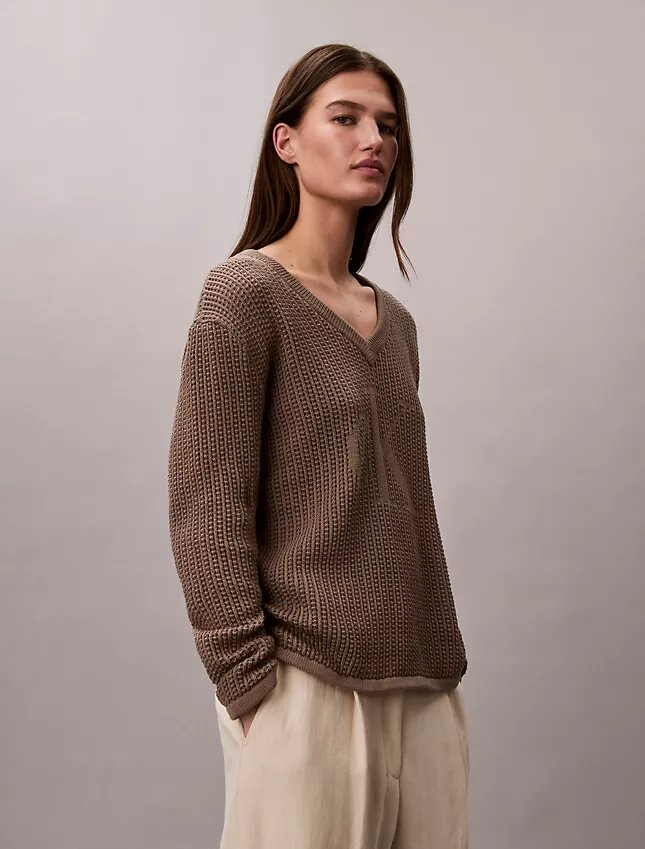 Maglione Monogram in morbido cotone dal taglio morbido Maglione Monogram in morbido cotone dal taglio morbido