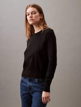 Maglione Monogram in morbido cotone dal taglio morbido Maglione Monogram in morbido cotone dal taglio morbido