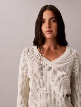 Maglione Monogram in morbido cotone dal taglio morbido