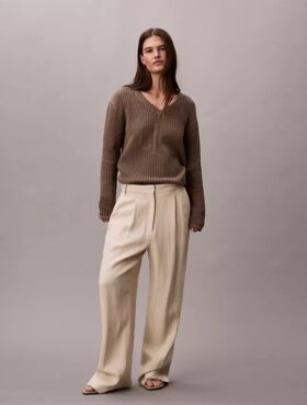 Maglione Monogram in morbido cotone dal taglio morbido