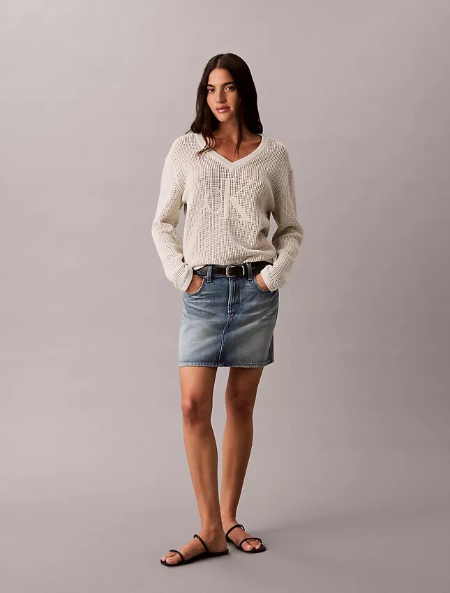 Maglione Monogram in morbido cotone dal taglio morbido Maglione Monogram in morbido cotone dal taglio morbido
