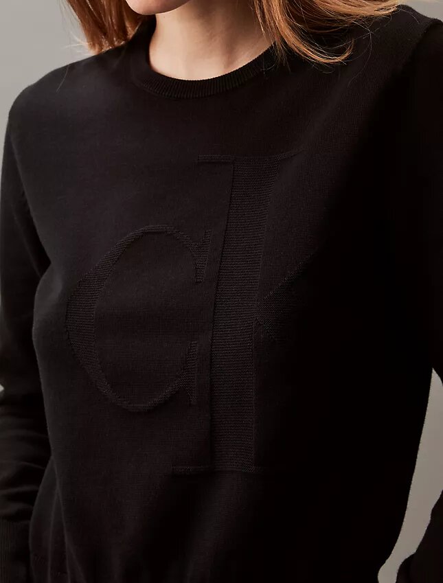 Maglione Monogram in morbido cotone dal taglio morbido Maglione Monogram in morbido cotone dal taglio morbido