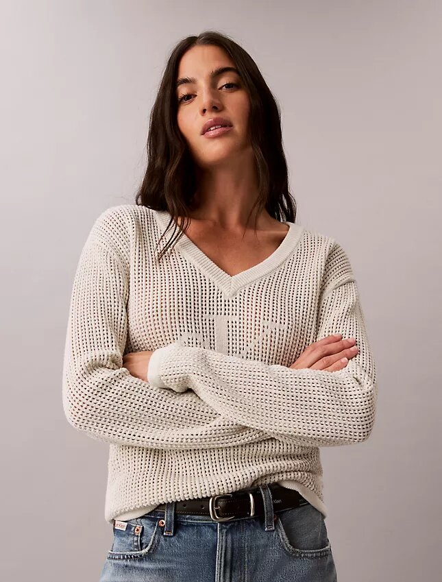 Maglione Monogram in morbido cotone dal taglio morbido Maglione Monogram in morbido cotone dal taglio morbido