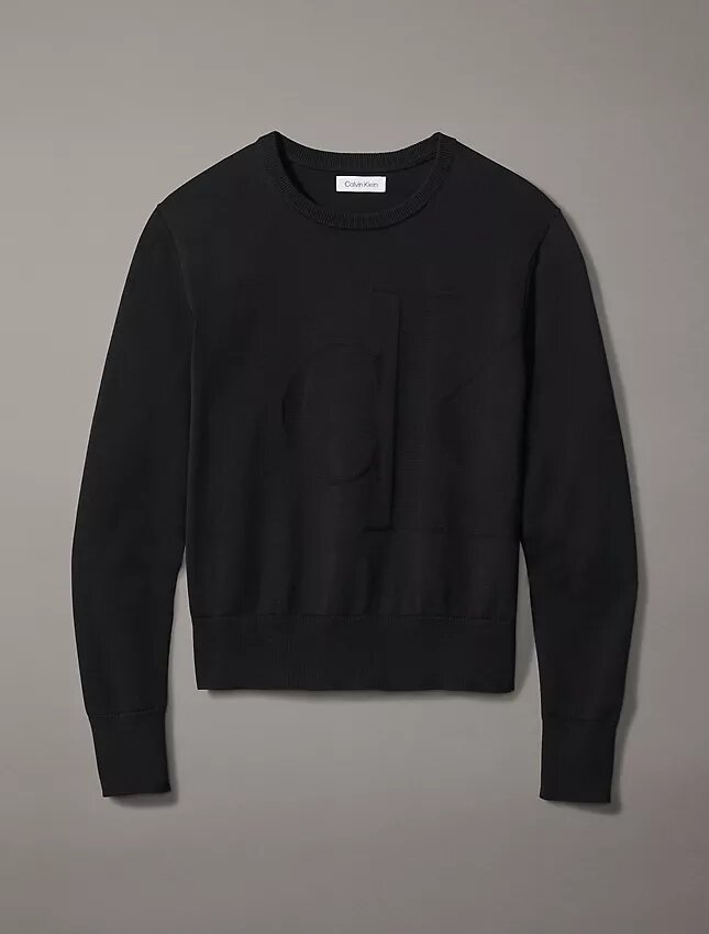 Maglione Monogram in morbido cotone dal taglio morbido Maglione Monogram in morbido cotone dal taglio morbido