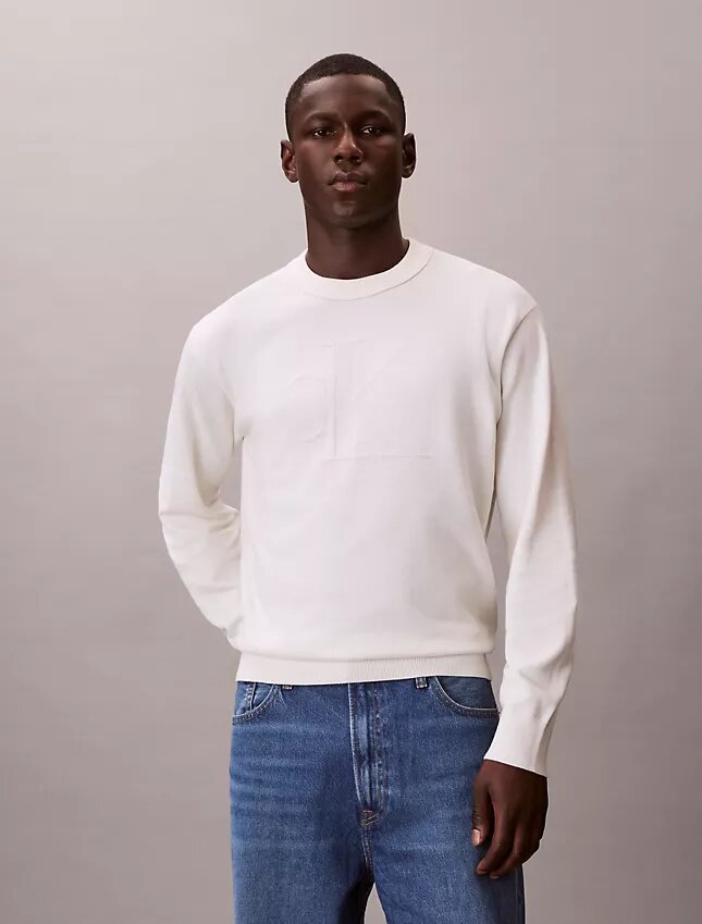 Maglione morbido in cotone con Monogram Maglione morbido in cotone con Monogram