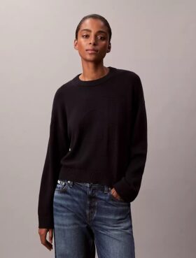 Maglione morbido in cotone con Monogram