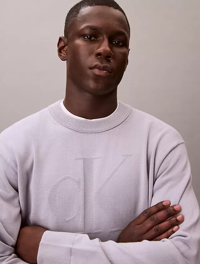 Maglione morbido in cotone con Monogram Maglione morbido in cotone con Monogram
