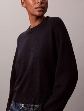Maglione morbido in cotone con Monogram