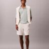 Maglione polo in cotone a trama waffle