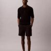 Maglione polo in cotone a trama waffle