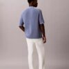 Maglione polo in cotone a trama waffle