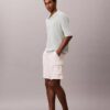 Maglione polo in cotone a trama waffle