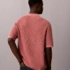 Maglione polo in cotone a trama waffle