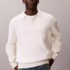 Maglione polo in cotone dalla vestibilità comoda