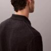 Maglione polo in misto lana merino extra fine
