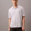 Maglione polo in misto lino