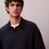 Maglione polo in misto lino Maglione polo in misto lino