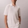 Maglione polo in misto lino Maglione polo in misto lino