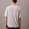 Maglione polo in misto lino