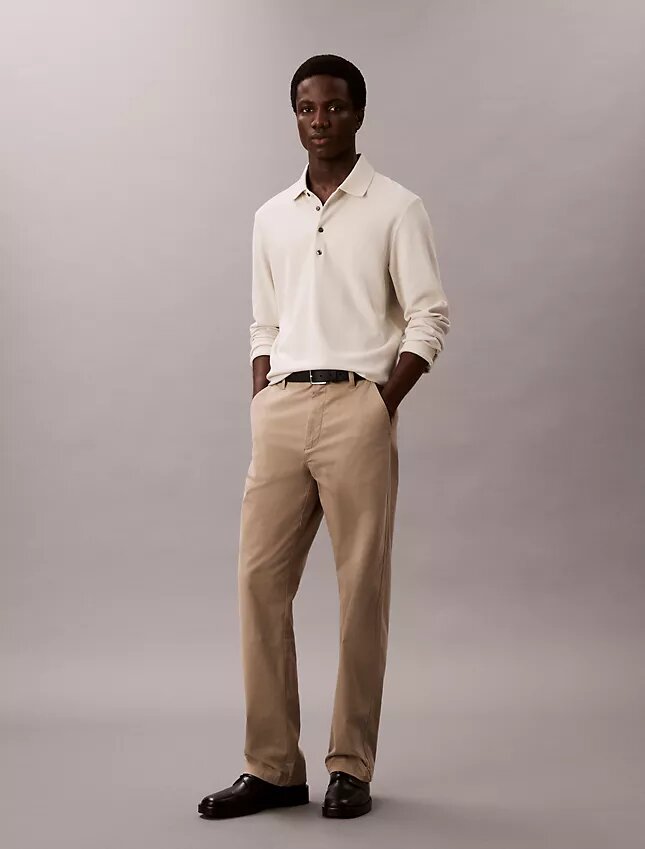 Maglione polo jacquard dal taglio morbido Maglione polo jacquard dal taglio morbido