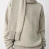 Maglione Rex con maniche a sciarpa in cashmere Maglione Rex con maniche a sciarpa in cashmere