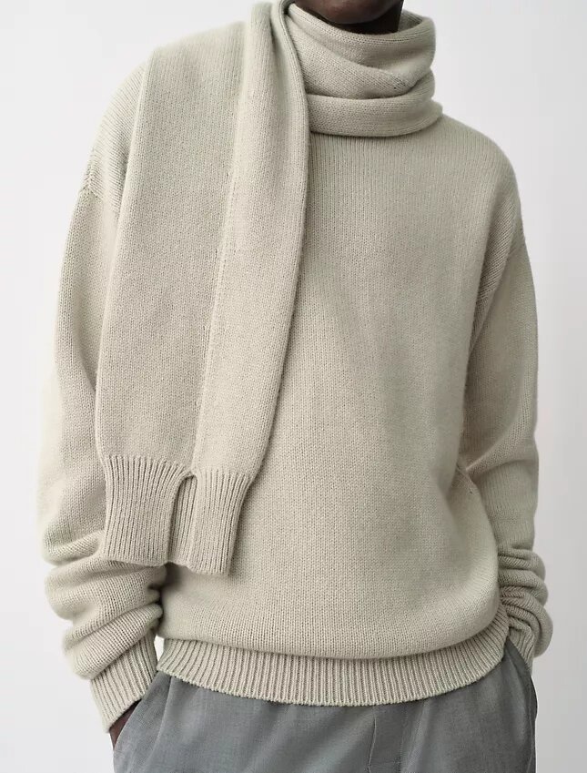 Maglione Rex con maniche a sciarpa in cashmere Maglione Rex con maniche a sciarpa in cashmere