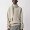 Maglione Rex con maniche a sciarpa in cashmere Maglione Rex con maniche a sciarpa in cashmere