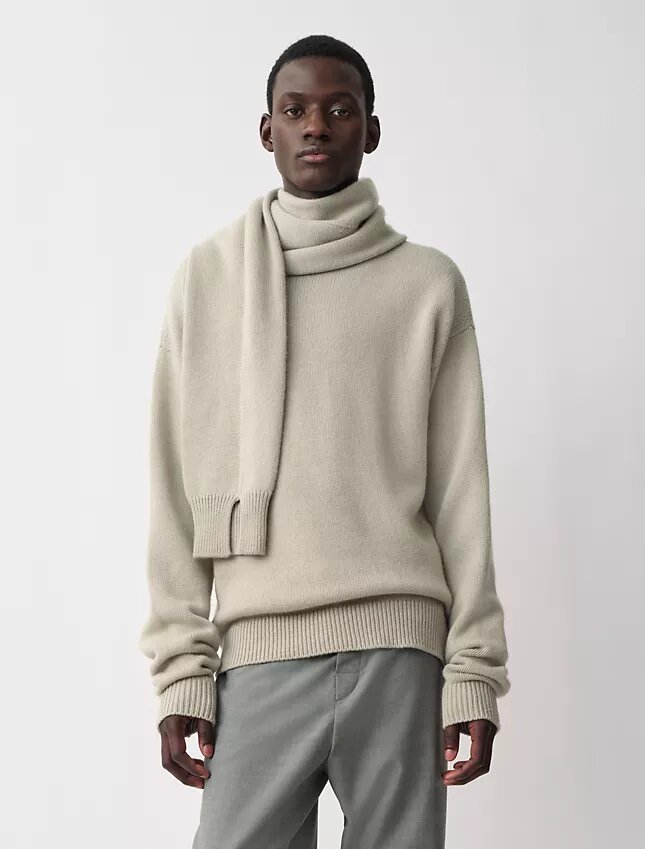 Maglione Rex con maniche a sciarpa in cashmere Maglione Rex con maniche a sciarpa in cashmere