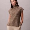 Maglione senza maniche a costine Maglione senza maniche a costine