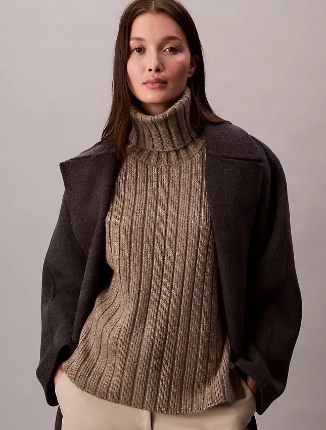 Maglione senza maniche a costine Maglione senza maniche a costine
