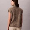 Maglione senza maniche a costine Maglione senza maniche a costine