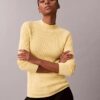 Maglione slim a coste in cotone Maglione slim a coste in cotone