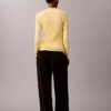 Maglione slim a coste in cotone Maglione slim a coste in cotone