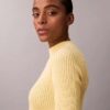Maglione slim a coste in cotone Maglione slim a coste in cotone