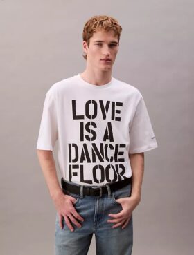 Marc Hundley Pride Love is a Dance Floor T-shirt dal taglio morbido