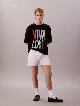 Marc Hundley Pride Viva Love T-shirt dal taglio comodo