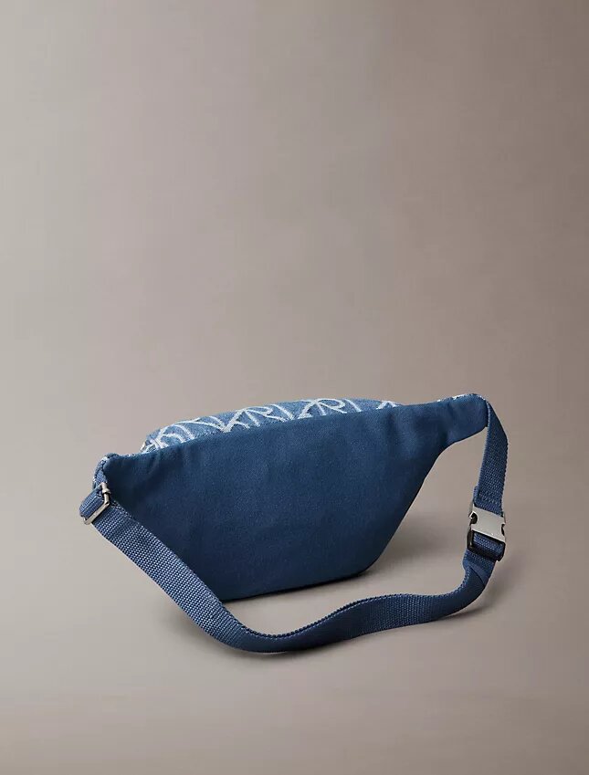 Marsupio in Denim con logo a tutto campo Marsupio in Denim con logo a tutto campo