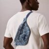 Marsupio in Denim con logo a tutto campo Marsupio in Denim con logo a tutto campo