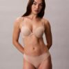 Microfiber Thong with Lace Trim Microfiber Thong with Lace Trim