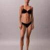 Microfiber Thong with Lace Trim Microfiber Thong with Lace Trim