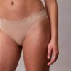 Microfiber Thong with Lace Trim Microfiber Thong with Lace Trim