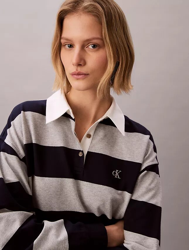 Mini abito polo a righe varsity Mini abito polo a righe varsity